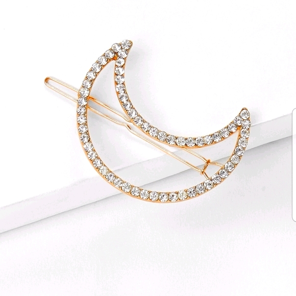 melody Accessories - 3 for $15 Gold Crescent Moon Hair Clip